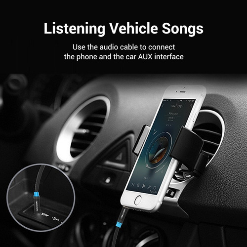 Cabo P2 Audio Caixa Som Auxiliar Celular Carro 3m Vention