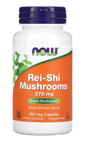 Rei-shi Mushrooms Now Foods 270 Mg 100 Capsula Hongos Reishi