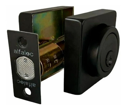 Chapa De Seguridad Cerradura Mariposa Negro Mate Alfaloc