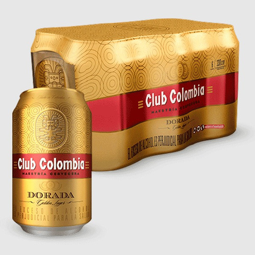 Six Pack Club Colombia Dorada - mL a $10