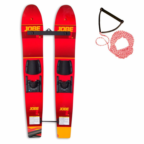 Par De Ski Esqui Acuatico Jobe Hemi Kids Niños Con Manillar