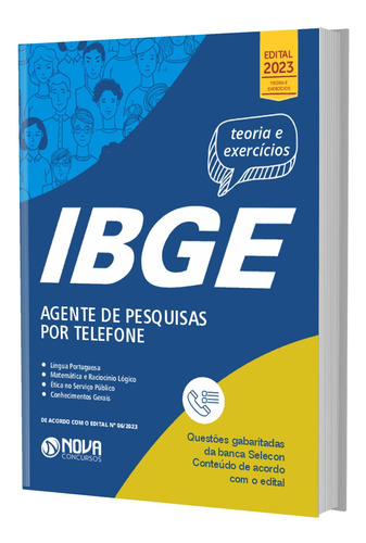 Apostila Ibge 2023 - Agente De Pesquisa Por Telefone