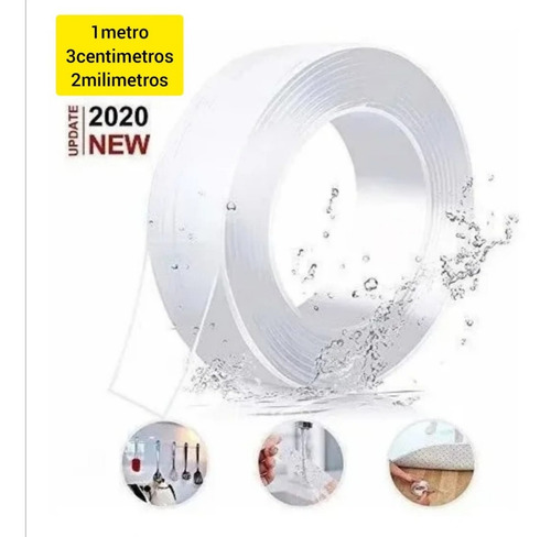 Imagen 1 de 5 de Cinta Doble Faz Lavable Nano Cinta De Silicona.