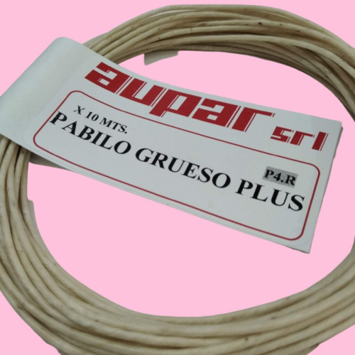 Imagen 2 de 9 de Pabilo Grueso Plus Con Baño X 10 Mts Para Todo Tipo De Velas