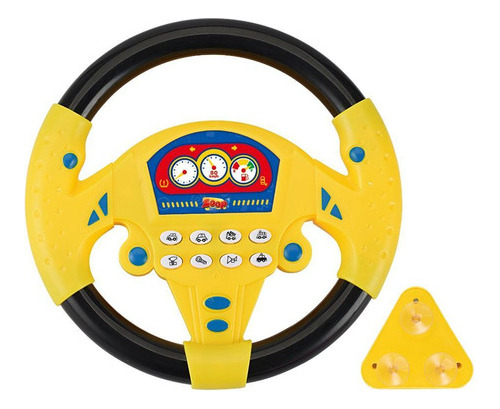 Volante Brinquedo Interativo C/ Som De Carro 8 Botões - Zoop