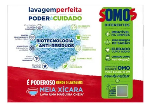 Kit Omo Lavagem Perfeita 800g 5 Unidades Máxima Limpeza