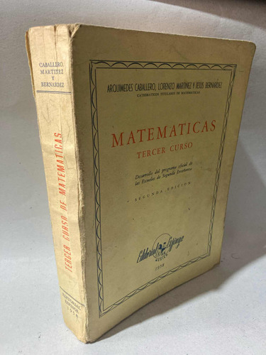 Matemáticas Tercer Curso Arquímedes Caballero