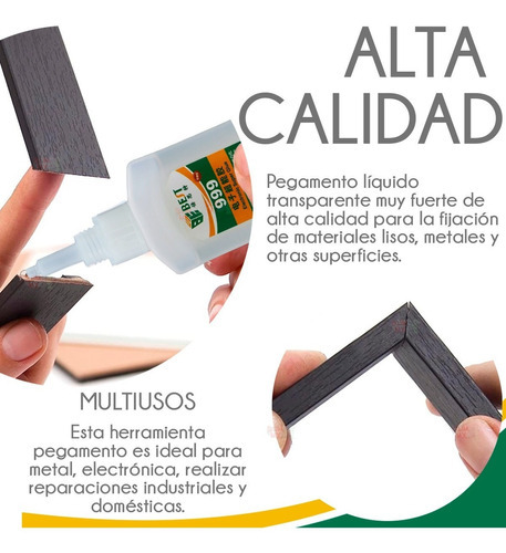 Pegamento Instantaneo Secado Rapido Electronica Metal 50g Color Transparente