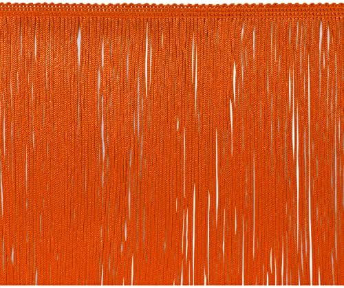 Adornos Cortados A Medida 4 Chainette Fringe Trim | Naranja