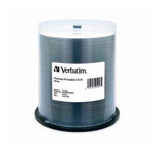 Cd-r Verbatim 80min 700mb 52x Blanco Imp Térmica / 95253