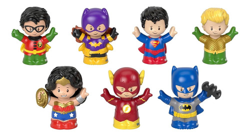 Fisher-price Little People Dc Super Friends - Juego De 7 Fig