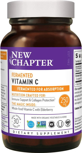 Nuevo Capítulo Fermentado Vitamina C, 30 Unidades