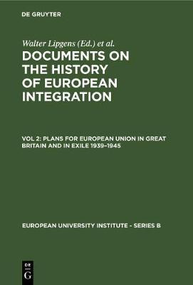 Libro Plans For European Union In Great Britain And In Ex...