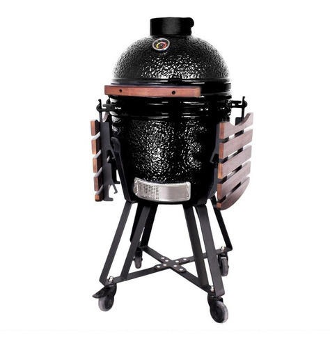 Parrilla Ceramica Kamado 18  Negro Base Incluida Movil