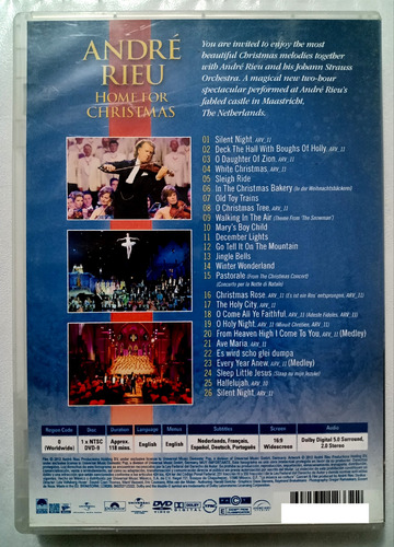 Andre Rieu Home For Christmas Dvd Original (Usado)