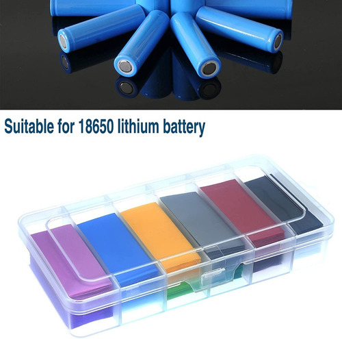 Imagen 6 de 9 de Kit X 12 Funda Termoencogible Para Baterias De Litio 18650