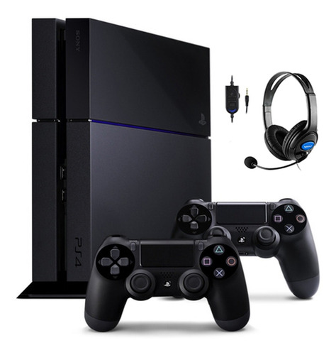 Imagen 1 de 9 de Sony Ps4 Playstation 4 500gb 2 Joystick Auricular Gammer