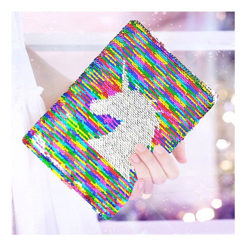 Cuaderno Agenda Unicornio Brillante Lentejuelas