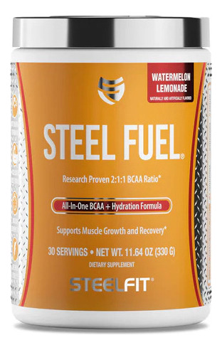 Steel Fuel Hydratacion Bcaa Steel Fit 30 Srv Recovery Sabor Watermelon Lemonade