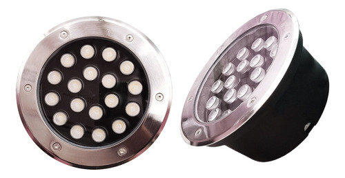 Spot Led Para Piso 18w Acero Inoxidable Uso Exterior Ip65 Color Luz Calida 3500k