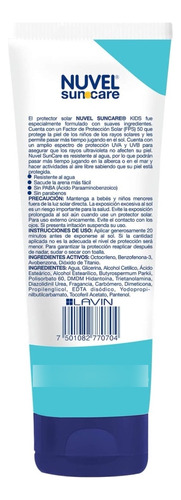 Protector Solar Infantil Nuvel Suncare Kids Fps 50 Alta Protección 120ml