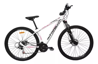 Mountain bike femenina Fire Bird On Trail R29 S 21v frenos de disco mecánico cambios Shimano Tourney color blanco/rosa/negro  