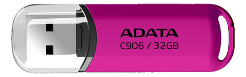 Memoria Usb 2.0 Adata 32gb C906 Flash Drive Plástico Color Rosa Liso
