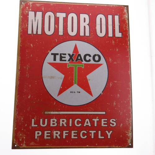 Tsn1444 Letrero Lamina Decorativ Texaco Motor Oil Aceite
