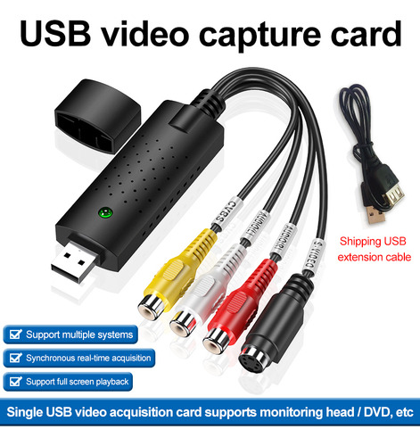 Adaptador De Placa De Captura De Áudio E Vídeo Usb Para Dvd