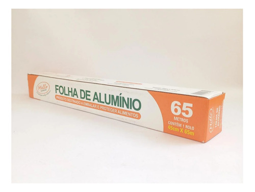 Imagem 1 de 4 de Rolo Papel Aluminio Mello 45cm X 65m