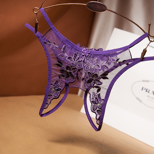 Bragas De Encaje De Cintura Baja Para Mujer, Tanga Con Flore