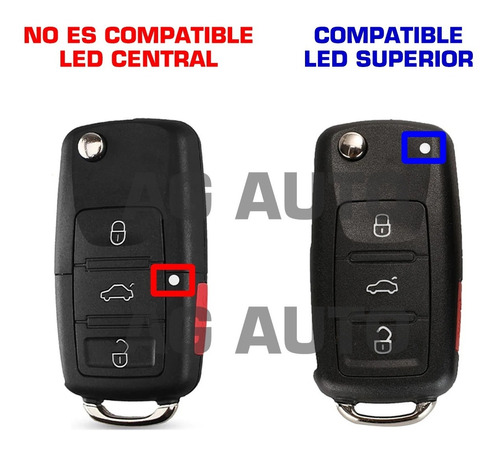 Carcasa Llave Control Seat Ibiza Cordoba Leon Toledo 3 Boton