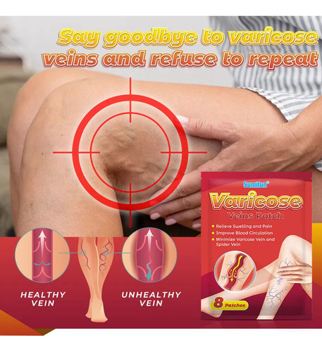 3×parche Para Varices, Promueve La Circulación Sanguínea.