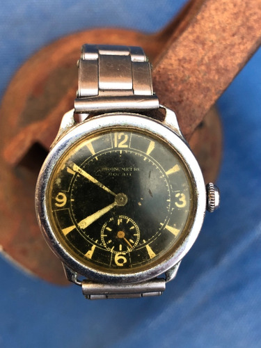 Reloj Chronometre Rocail, 15 Jewels, Tipo Militar S. Made.