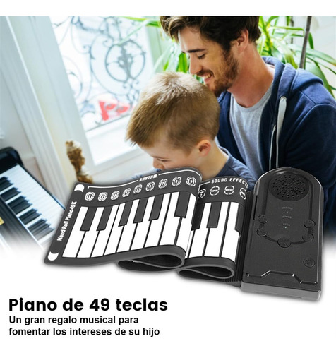 Teclado Musical, Piano Dobrável De 49 Teclas,piano De Viagem