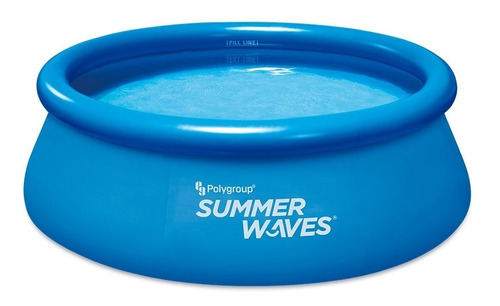 Pileta Inflable Armado Fácil Summer Waves 244x66cm 2074 Lt Color Celeste