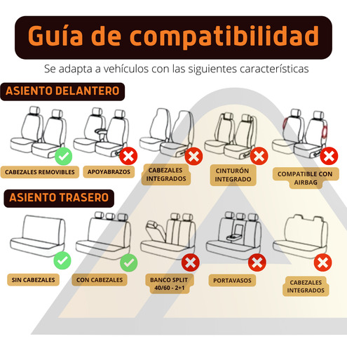 Funda Ecocuero + Cubre Cinto Logo Mitsubishi + Cubre Volante