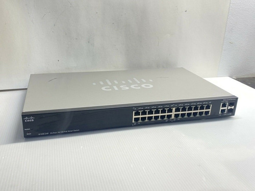 Switch Cisco Sf200-24p 24 Puertos 10/100, 2 Gigabit Poe