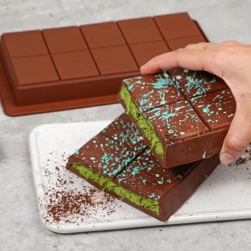 Molde Barras De Chocolate De Silicone - Molde De Gelo Para C