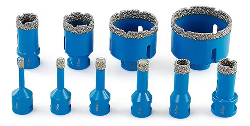Kit De 10 Brocas En Seco Soldadas, Broca Diamantada De Rosca