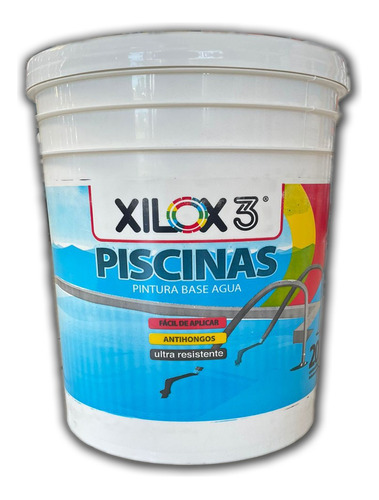  Pintura P/ Piscina Al Agua Celeste X20l Xilox3 - Pintushop