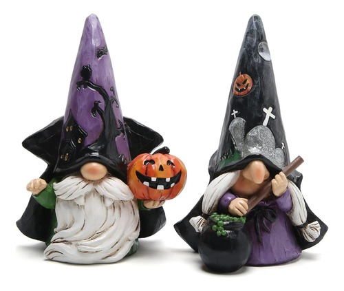 Hodao 2 Gnomos De Halloween Hechos A Mano, Adornos De Gnomos