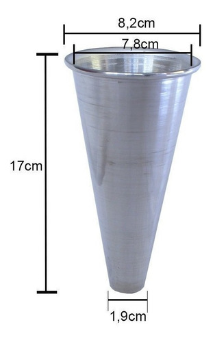 Imagem 2 de 4 de Kit 50 Cones 17cm Para Produção De Pizza Cone Gastrobel