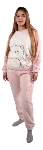 Pijamas Polar Tipo Sherpa Súper Abrigador, Para Mujer De Oso