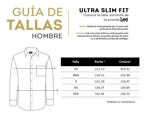 Medidas camisas hombre hotsell