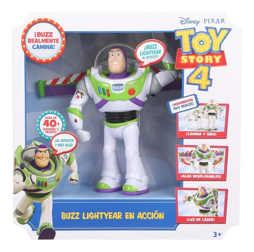 Toy Story 4 Buzz Lightyear Caminador Movimientos Reales 40f.