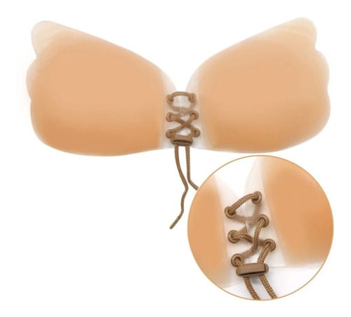 Imagen 4 de 10 de Corpiño Adhesivo Mariposa Cordon De Silicona + Pezoneras