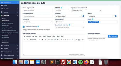 Erp, Emissor De Nfe, Nfce, Multi Filiais, Multi Empresas Php