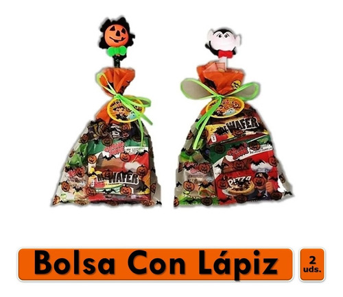 Bolsa Halloween Con Dulces Y Lápiz 60 Gr.