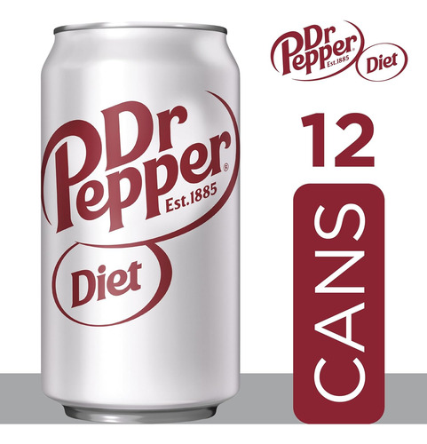 Refresco Dr Pepper Dieta Zero Sugar Calories 12 Pack 355ml